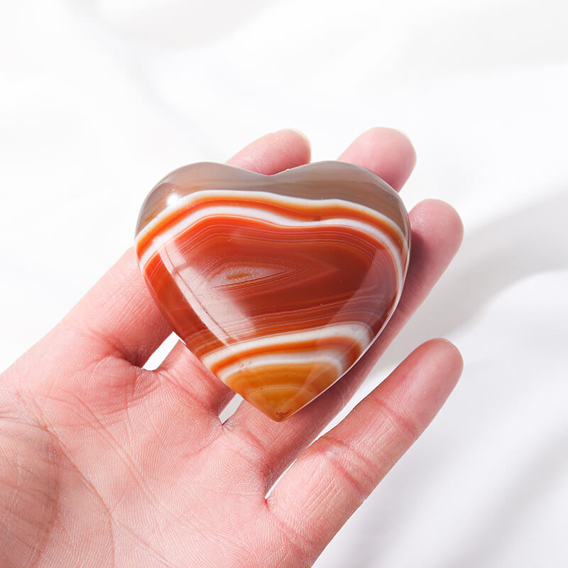 Red Agate Heart Crystal Stones Bulk - Image 5