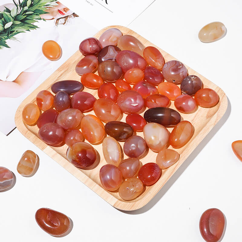 Red Agate Tumbled Stone 200G