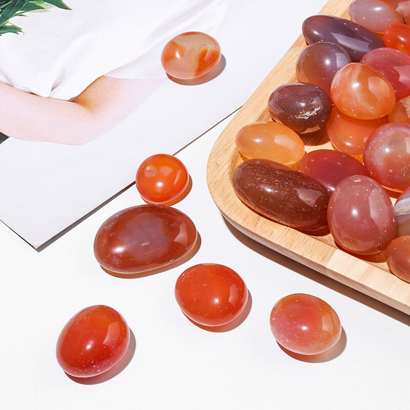 Red Agate Tumbled Stone 200G