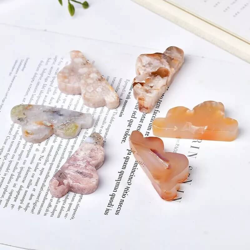 Alternative view of Agate Crystal Carving Bulk Sakura Agate Cloud