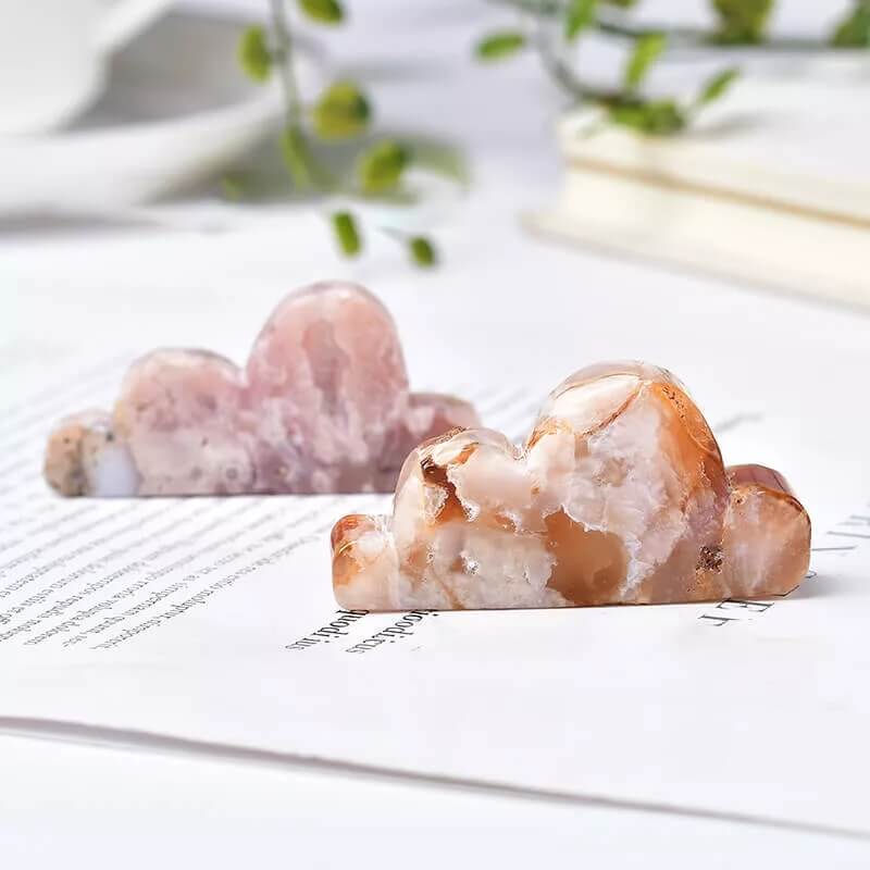 Agate Crystal Carving Bulk Sakura Agate Cloud - Image 5
