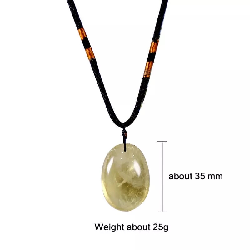 Citrine Necklace Tumbled Crystal Pendant - Image 6