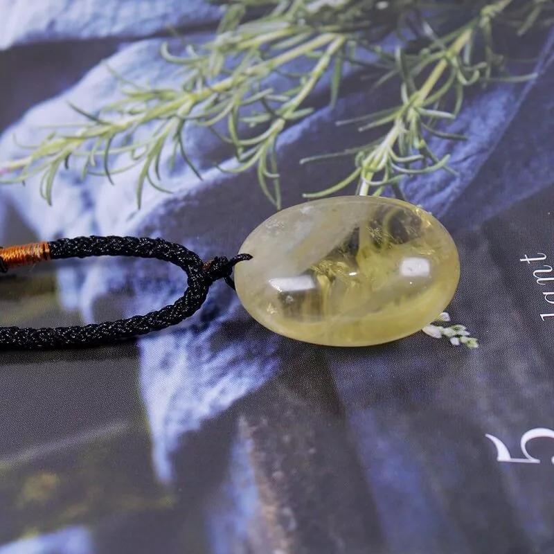 Citrine Necklace Tumbled Crystal Pendant - Image 4