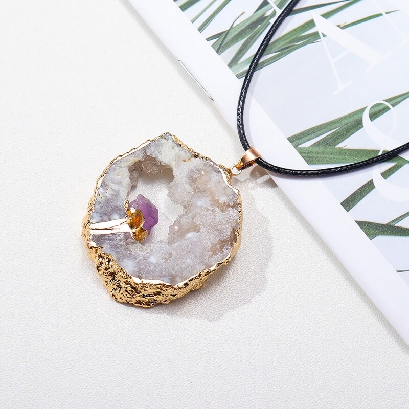 Alternative view of Cluster Agate Cave Pendant Wholesale