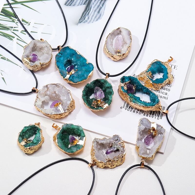 Cluster Agate Cave Pendant Wholesale - Image 6