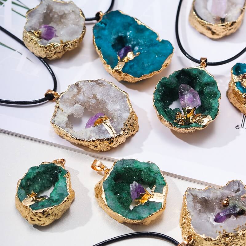 Cluster Agate Cave Pendant Wholesale - Image 5