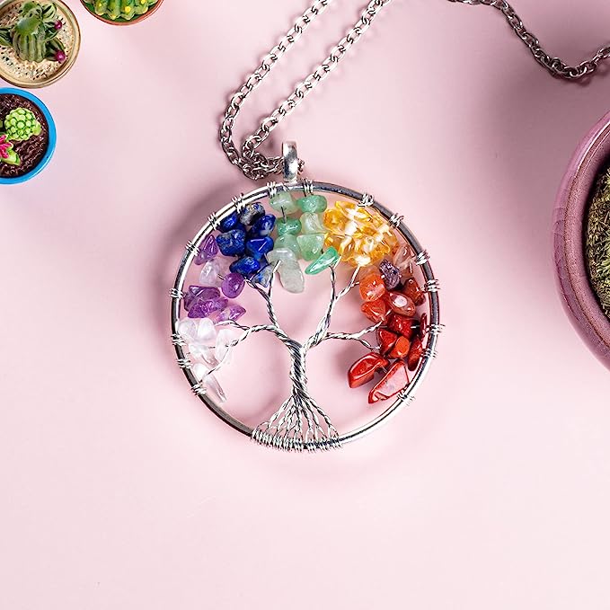 Chakra Gemstone Life Tree Necklace Wholesale