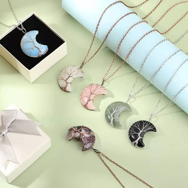 Moon Necklaces Healing Crystal Jewelry