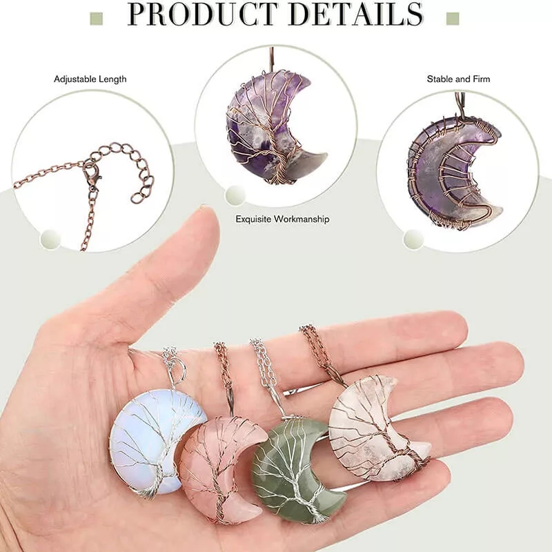 Moon Necklaces Healing Crystal Jewelry - Image 12