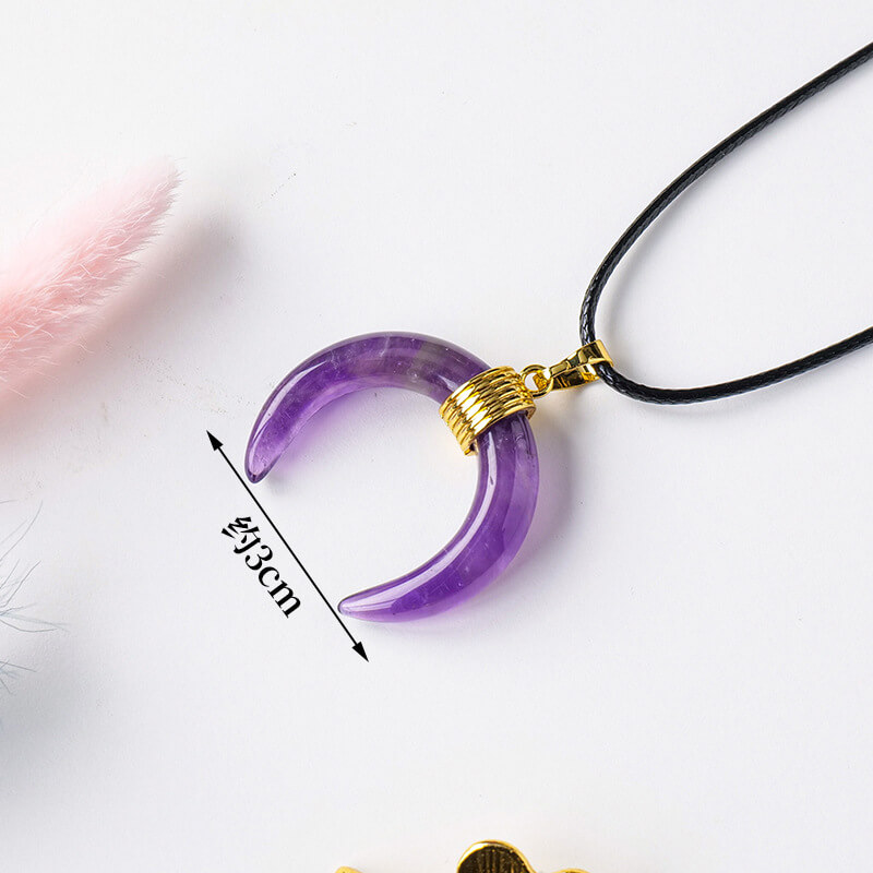 Crescent Moon Necklace Wholesale Crystal - Image 3