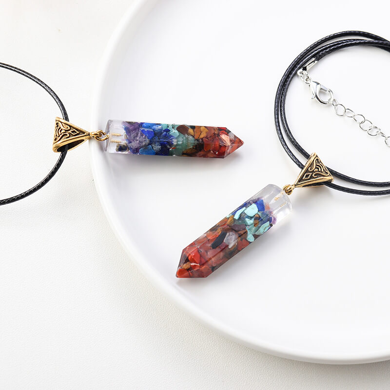 Alternative view of Colorful Tower Necklace Wholesale With Cord