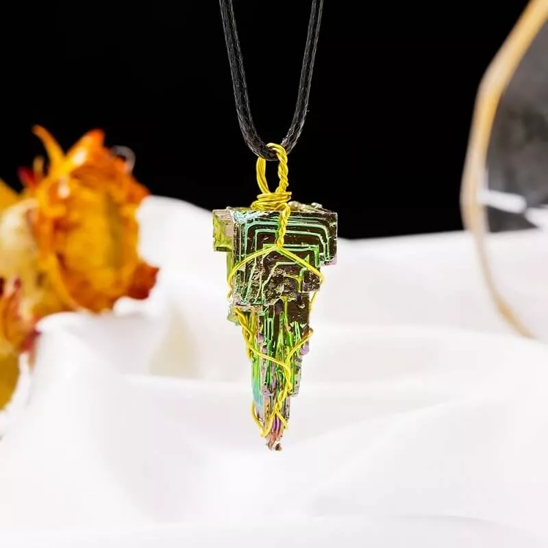Bismuth Necklace Wholesale Crystal Ore Pendant - Image 4