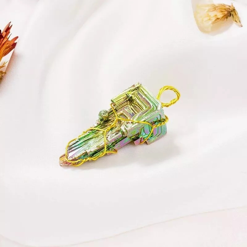 Alternative view of Bismuth Necklace Wholesale Crystal Ore Pendant