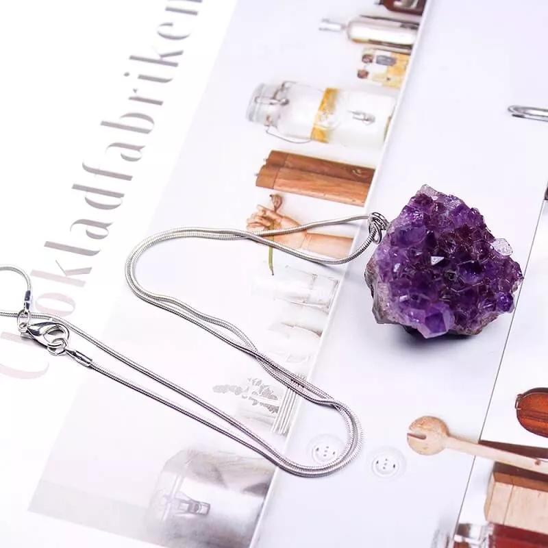 Wholesale Raw Amethyst Cluster Necklaces - Image 5
