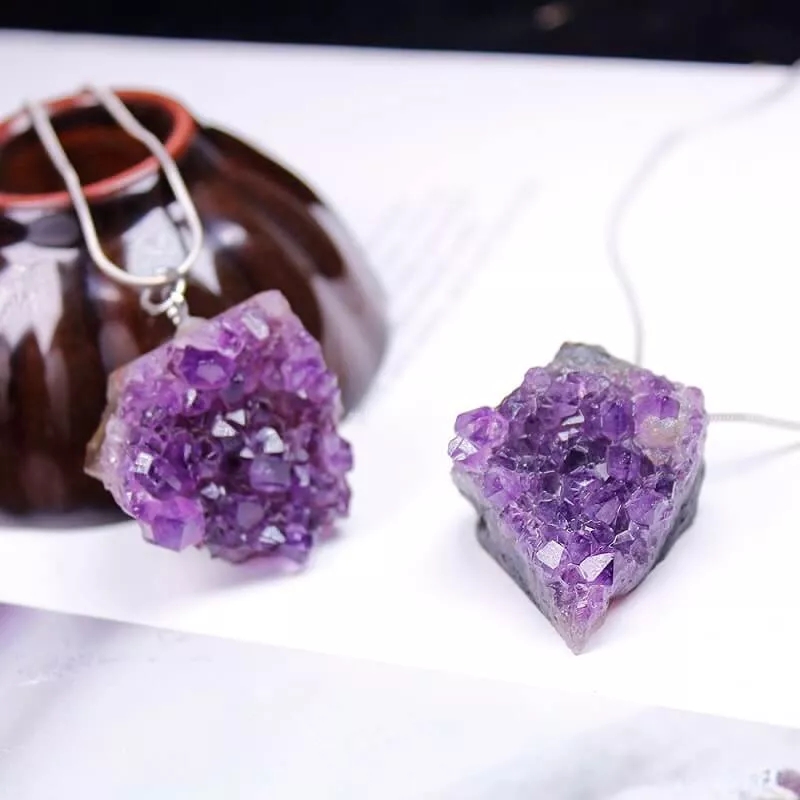 Wholesale Raw Amethyst Cluster Necklaces