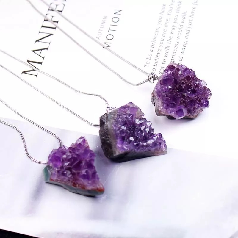 Wholesale Raw Amethyst Cluster Necklaces - Image 3