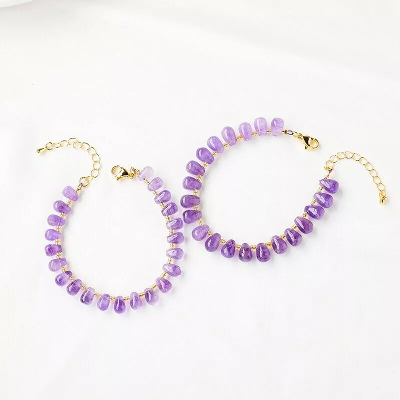 Amethyst Bracelet Wholesale Drop Shape Crystals - Image 3