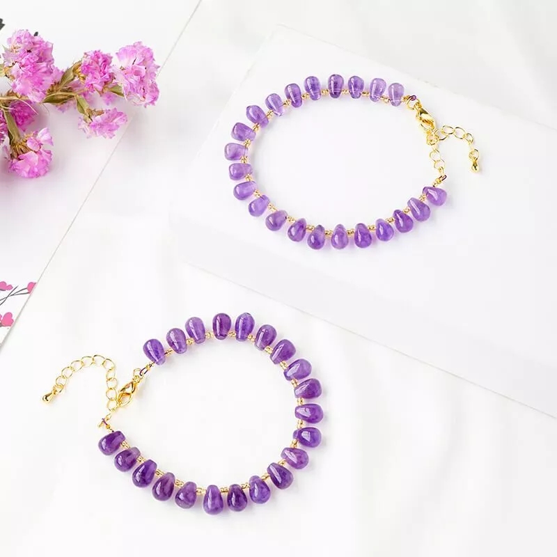 Amethyst Bracelet Wholesale Drop Shape Crystals - Image 5