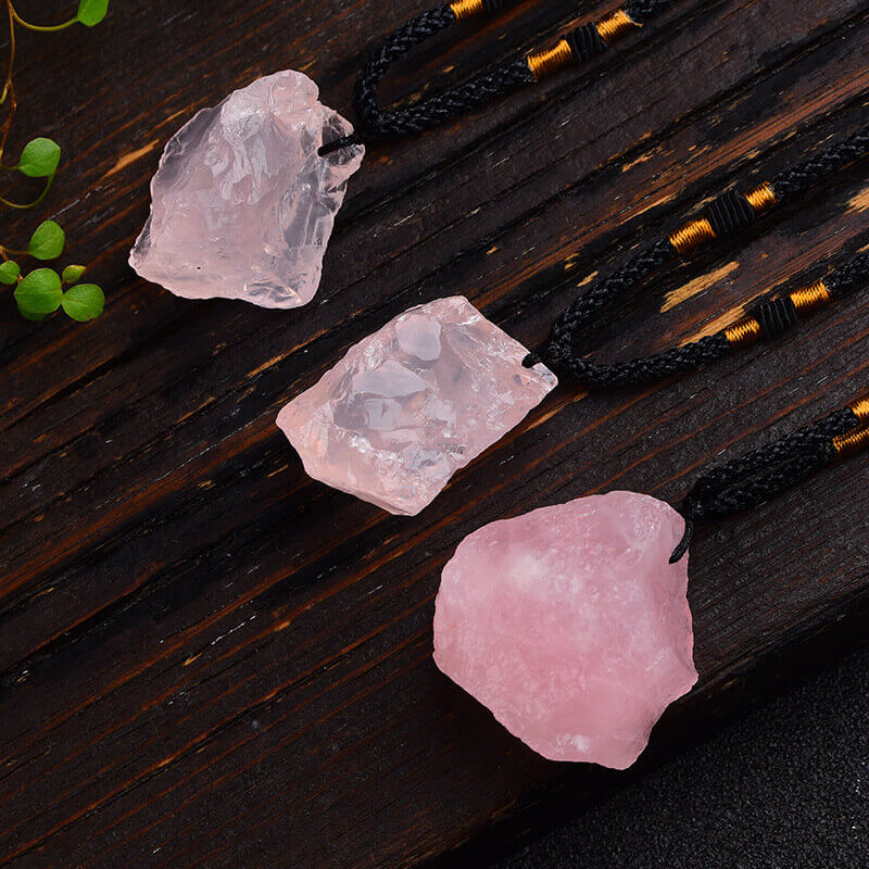 Rose Quartz Necklaces Wholesale Raw Stones - Image 3