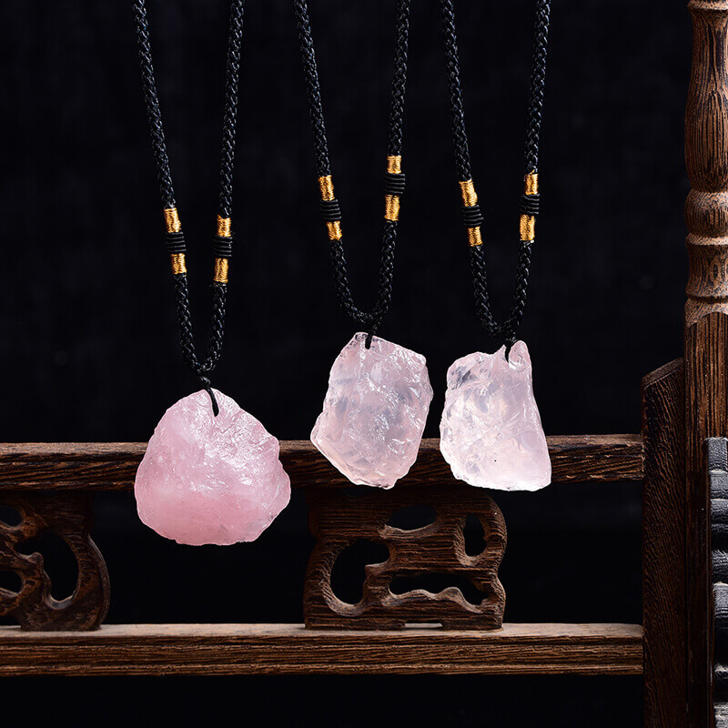 Rose Quartz Necklaces Wholesale Raw Stones - Image 6