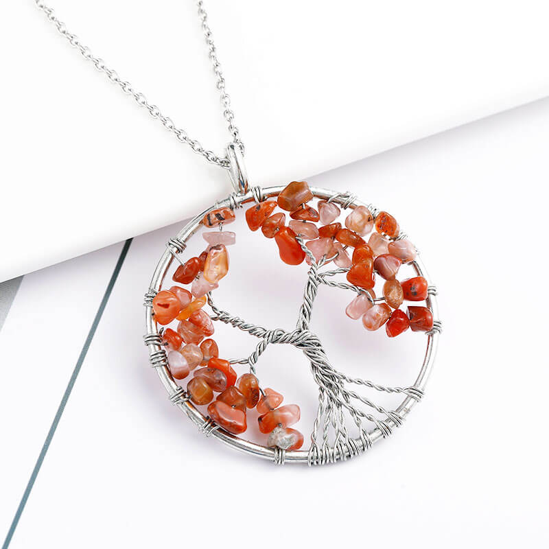 Chakra Gemstone Life Tree Necklace Wholesale - Image 7