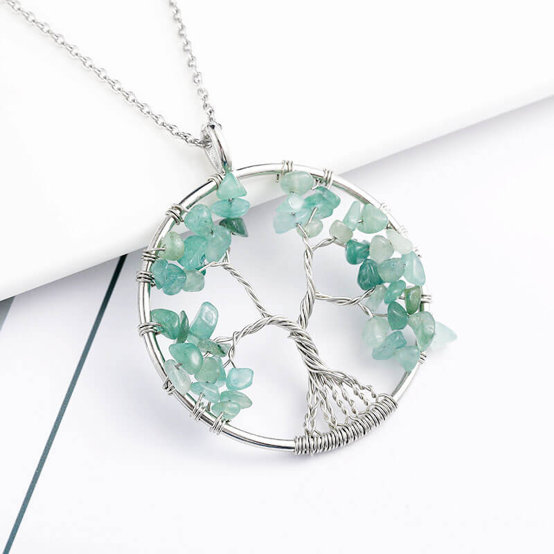 Chakra Gemstone Life Tree Necklace Wholesale - Image 9