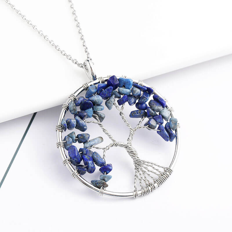 Chakra Gemstone Life Tree Necklace Wholesale - Image 12