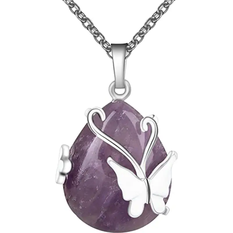 Butterfly Necklace Wholesale Crystal Pendant - Image 7