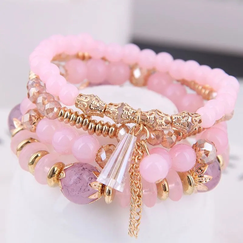 Alternative view of Wholesale Bohemian Tassel Bracelets Multilayer