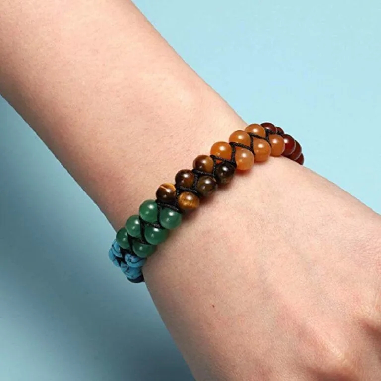 7 Chakra Woven Double Layer Bracelet Wholesale - Image 4