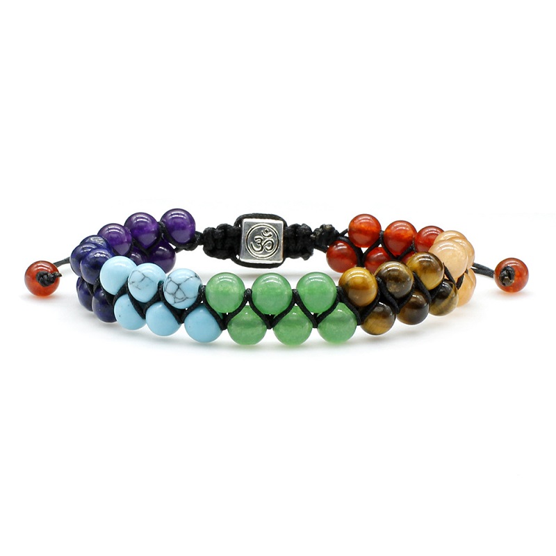 7 Chakra Woven Double Layer Bracelet Wholesale