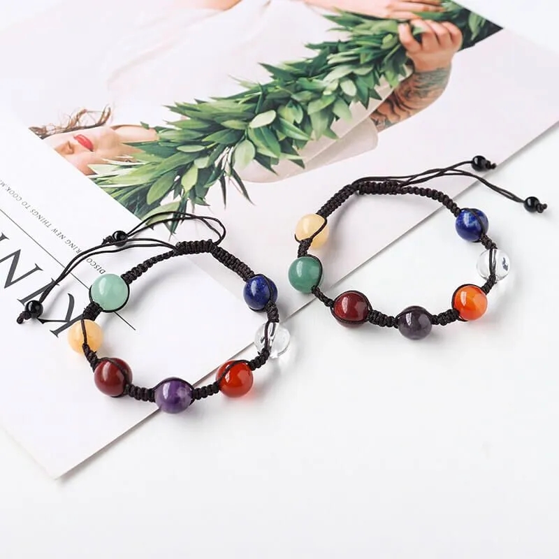 7 Chakras Woven Bracelet Wholesale Jewelry - Image 4