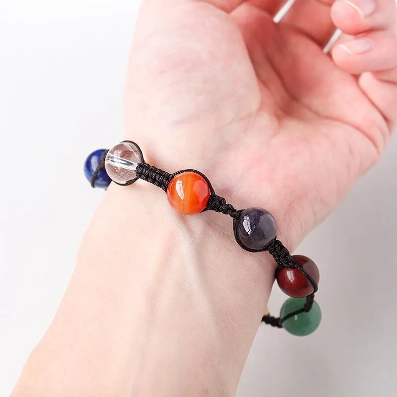 Alternative view of 7 Chakras Woven Bracelet Wholesale Jewelry