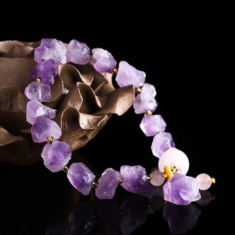 Amethyst Raw Stones Bracelet Wholesale - Image 4