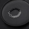 Black Obsidian Bracelet Sliver Chain Wholesale