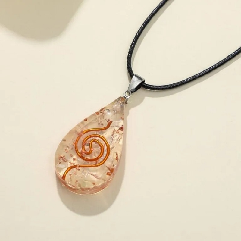 Orgone Stone Necklace Tear Drop Pendant