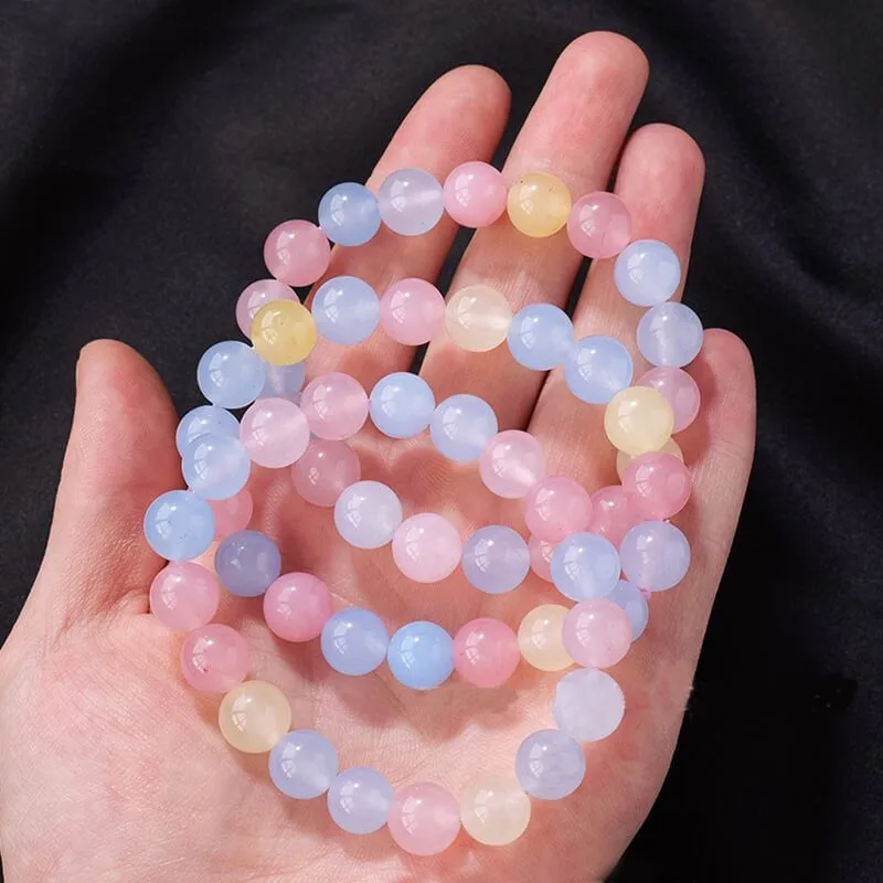 Alternative view of Candy Morganite Bracelet Bead Wholesale