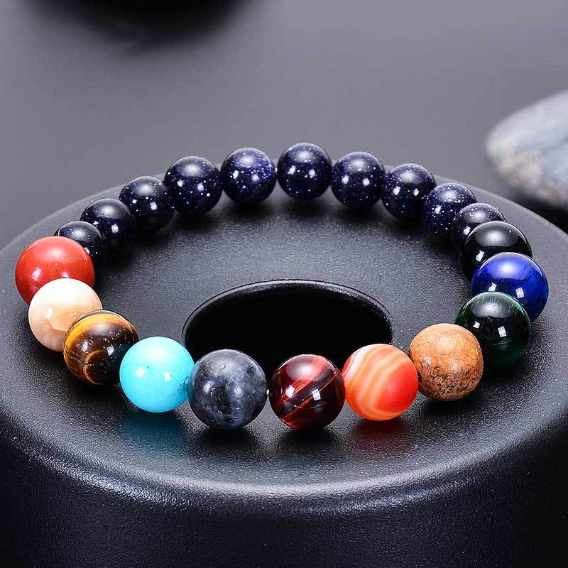 Alternative view of Cosmic Planets Bracelet Wholesale Beaded Stones Crystal