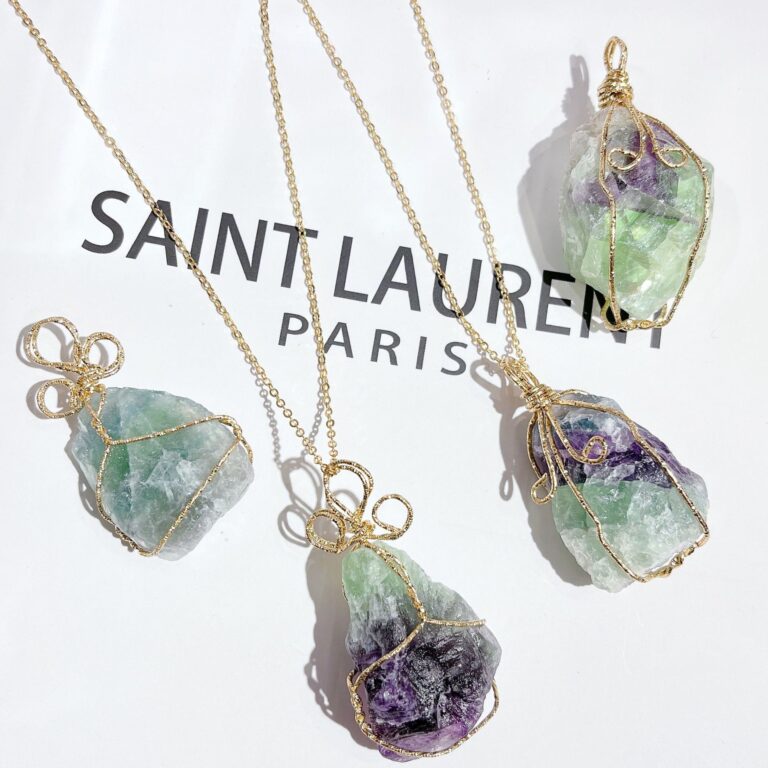 Alternative view of Fluorite Necklace Wholesale Raw Stone