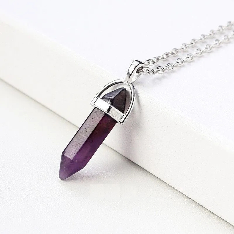 Healing Hexagonal Pendant Gemstone Necklace - Image 5