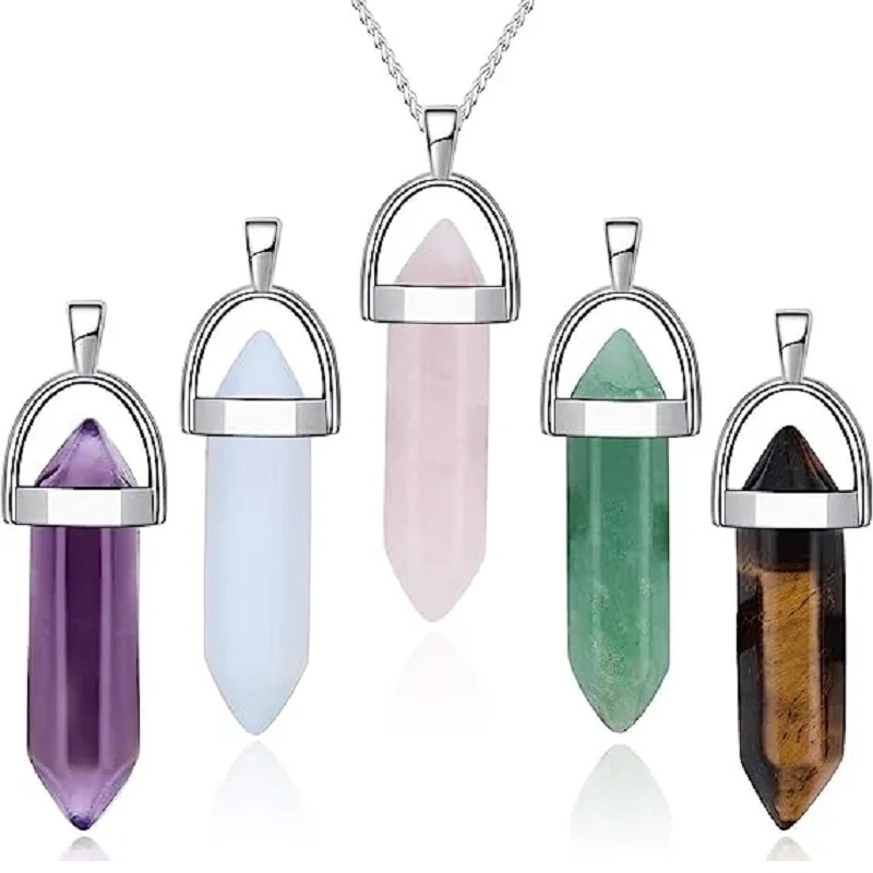 Healing Hexagonal Pendant Gemstone Necklace