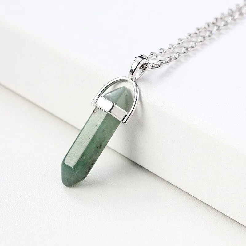 Healing Hexagonal Pendant Gemstone Necklace - Image 6