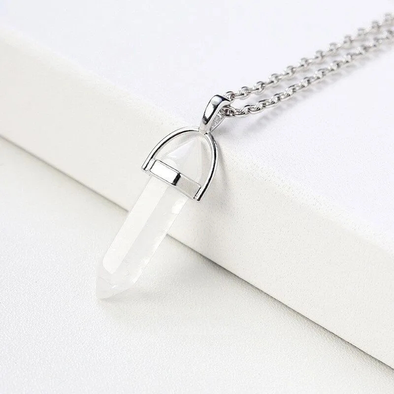 Healing Hexagonal Pendant Gemstone Necklace - Image 10
