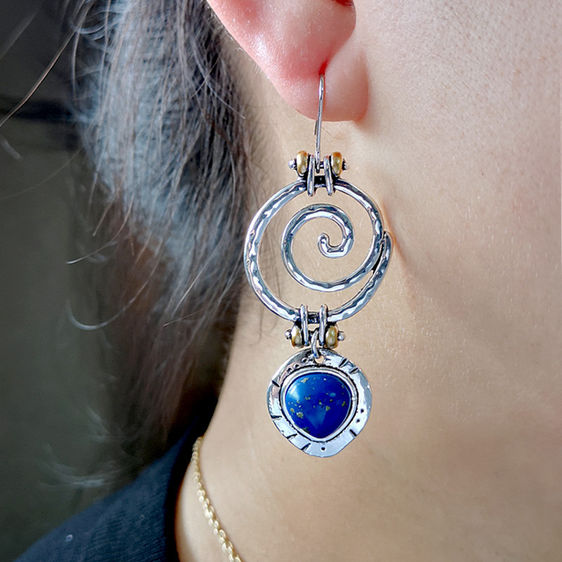 Lapis Lazuli Earrings Vintage Jewelry Bulk