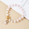 Rose Quartz Bracelet Pearl Gemstone Jewelry