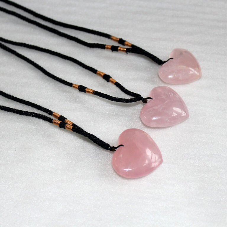 Rose Quartz Necklace Heart Shap Pendant Wholesale - Image 6