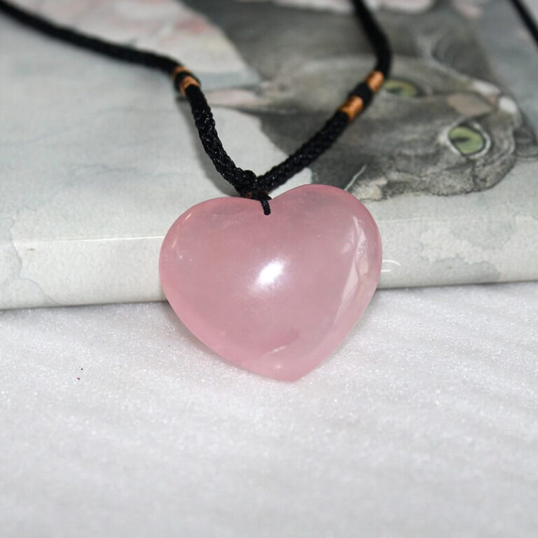 Rose Quartz Necklace Heart Shap Pendant Wholesale - Image 7