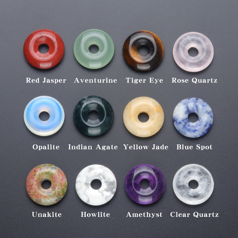Alternative view of Round Buckle Necklaces Crystal Peace Circle Jewelry