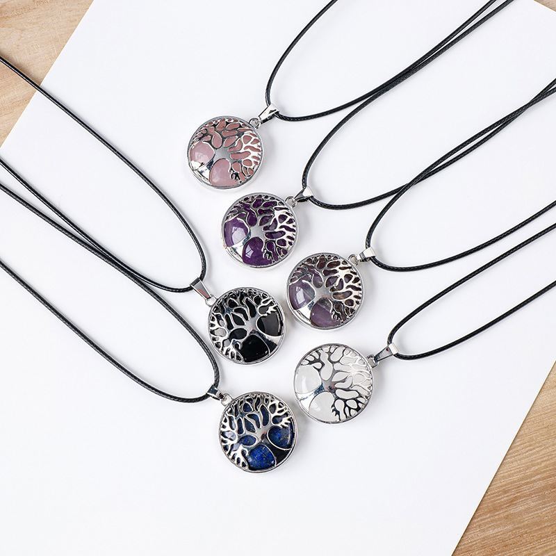 Alternative view of Tree Of Life Necklace Round Wholesale Pendant
