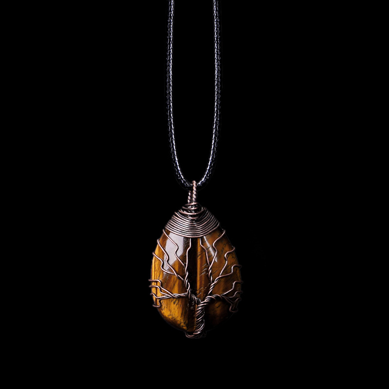 Water Drop Necklace Tree Life Wrapped Crystal Wholesale - Image 10